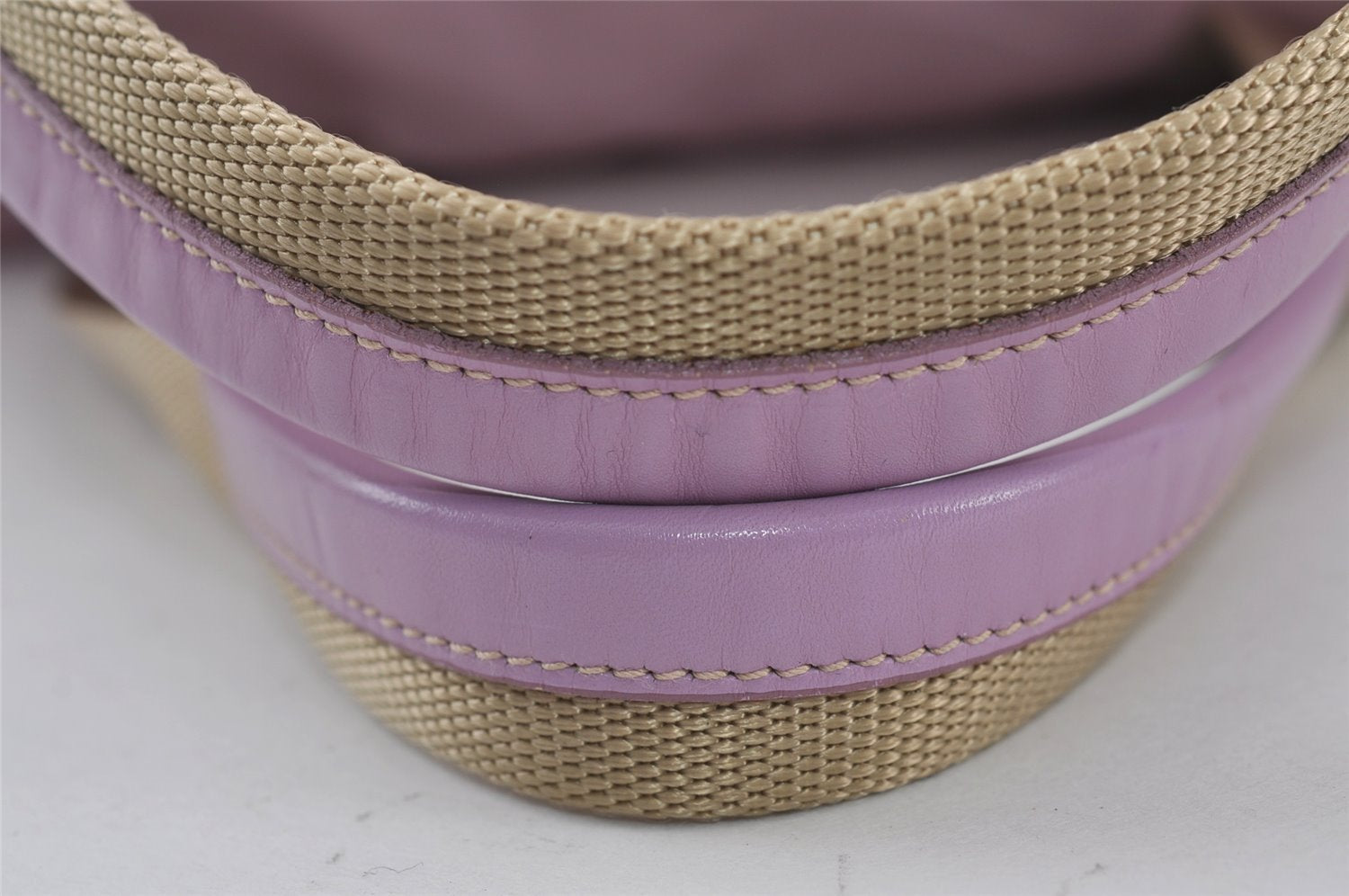 Authentic PRADA Vintage Nylon Tessuto Leather Travel Boston Bag Pink 0637J