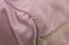 Authentic PRADA Vintage Nylon Tessuto Leather Travel Boston Bag Pink 0637J