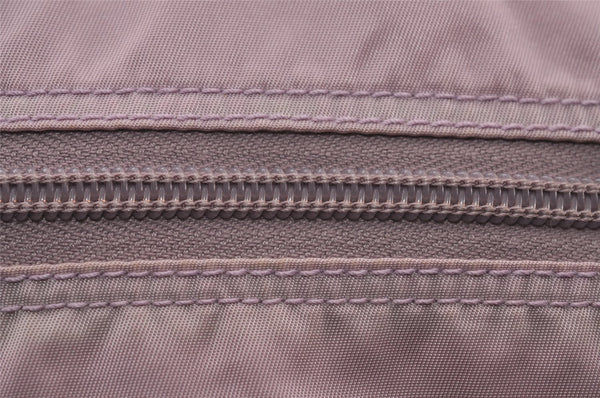 Authentic PRADA Vintage Nylon Tessuto Leather Travel Boston Bag Pink 0637J