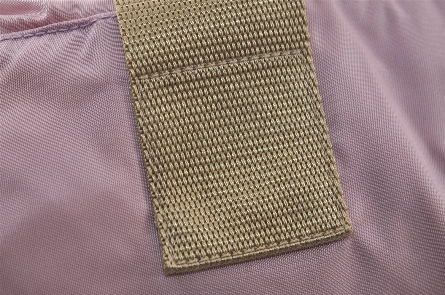 Authentic PRADA Vintage Nylon Tessuto Leather Travel Boston Bag Pink 0637J