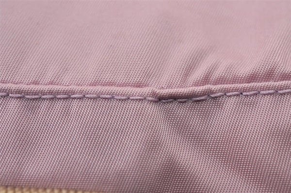 Authentic PRADA Vintage Nylon Tessuto Leather Travel Boston Bag Pink 0637J