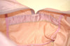 Authentic PRADA Vintage Nylon Tessuto Leather Travel Boston Bag Pink 0637J