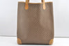 Authentic GUCCI Web Sherry Line Micro GG PVC Leather Tote Bag Brown 0638K