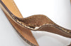 Authentic GUCCI Web Sherry Line Micro GG PVC Leather Tote Bag Brown 0638K