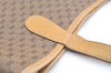Authentic GUCCI Web Sherry Line Micro GG PVC Leather Tote Bag Brown 0638K