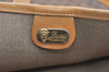 Authentic GUCCI Web Sherry Line Micro GG PVC Leather Tote Bag Brown 0638K