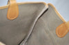 Authentic GUCCI Web Sherry Line Micro GG PVC Leather Tote Bag Brown 0638K