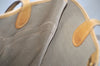 Authentic GUCCI Web Sherry Line Micro GG PVC Leather Tote Bag Brown 0638K