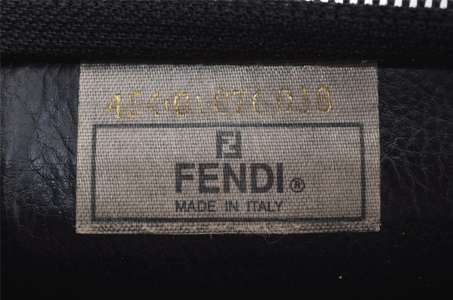 Authentic FENDI Pequin Check Clutch Hand Bag Purse PVC Leather Brown Black 0639J