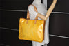 Authentic Louis Vuitton Vernis Columbus Shoulder Tote Bag Yellow M91028 LV 0639K