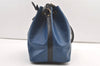 Authentic Louis Vuitton Epi Petit Noe Bi-color Blue x Black Drawstring Bag 0640K