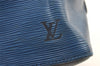 Authentic Louis Vuitton Epi Petit Noe Bi-color Blue x Black Drawstring Bag 0640K