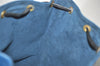 Authentic Louis Vuitton Epi Petit Noe Bi-color Blue x Black Drawstring Bag 0640K