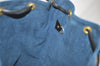 Authentic Louis Vuitton Epi Petit Noe Bi-color Blue x Black Drawstring Bag 0640K