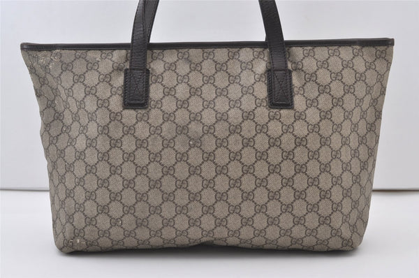 Authentic GUCCI Vintage Shoulder Tote Bag GG PVC Leather 181084 Brown 0641J
