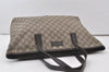 Authentic GUCCI Vintage Shoulder Tote Bag GG PVC Leather 181084 Brown 0641J