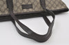 Authentic GUCCI Vintage Shoulder Tote Bag GG PVC Leather 181084 Brown 0641J