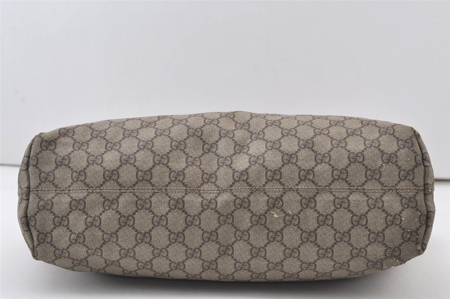 Authentic GUCCI Vintage Shoulder Tote Bag GG PVC Leather 181084 Brown 0641J