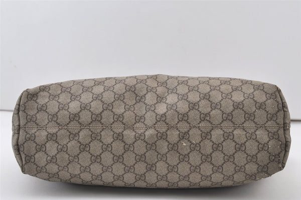 Authentic GUCCI Vintage Shoulder Tote Bag GG PVC Leather 181084 Brown 0641J