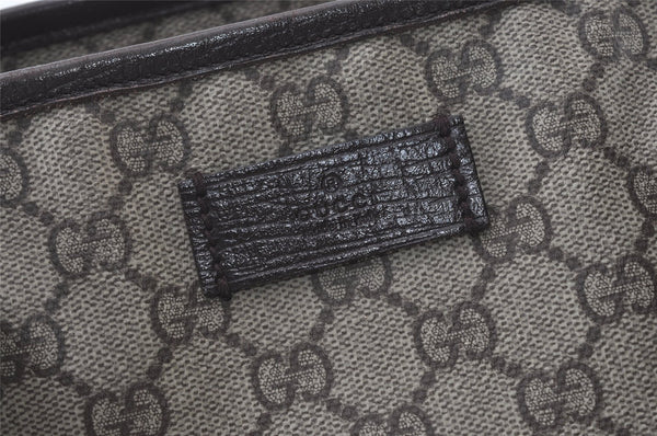 Authentic GUCCI Vintage Shoulder Tote Bag GG PVC Leather 181084 Brown 0641J