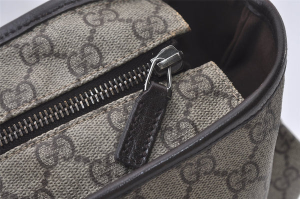 Authentic GUCCI Vintage Shoulder Tote Bag GG PVC Leather 181084 Brown 0641J