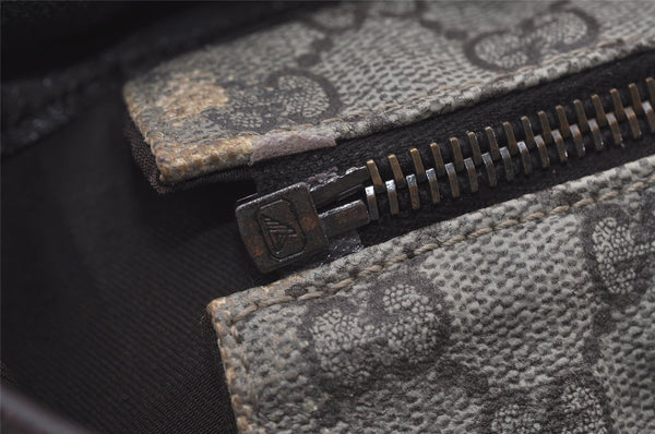 Authentic GUCCI Vintage Shoulder Tote Bag GG PVC Leather 181084 Brown 0641J