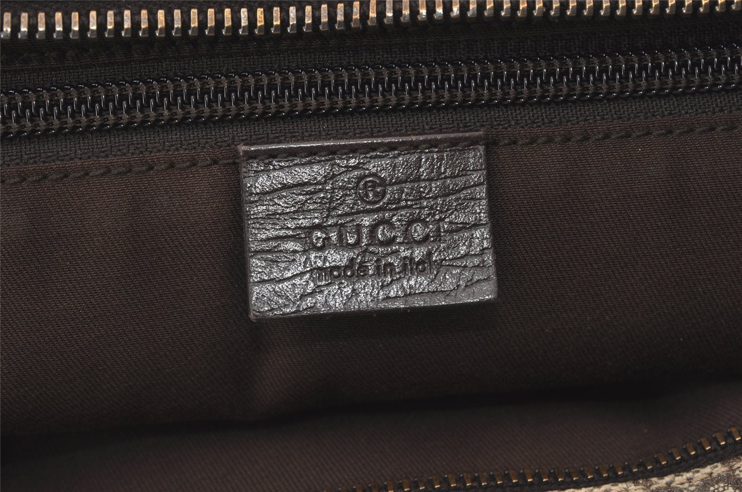 Authentic GUCCI Vintage Shoulder Tote Bag GG PVC Leather 181084 Brown 0641J