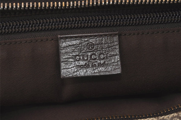 Authentic GUCCI Vintage Shoulder Tote Bag GG PVC Leather 181084 Brown 0641J