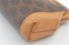 Authentic CELINE Vintage Macadam Blason PVC Leather Coin Purse Case Brown 0641K