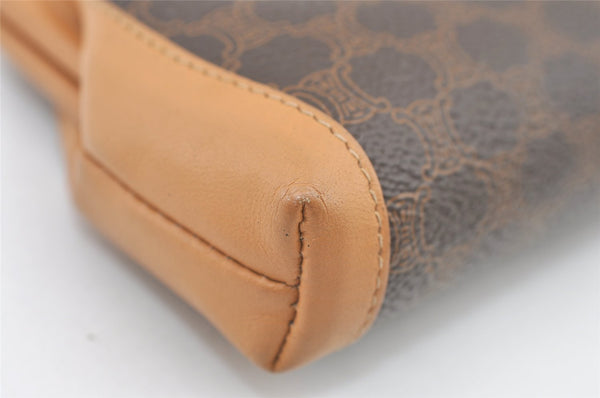 Authentic CELINE Vintage Macadam Blason PVC Leather Coin Purse Case Brown 0641K