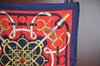 Authentic HERMES Carre 90 Scarf "Eperon d'or" Silk Navy Blue 0642J
