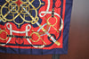 Authentic HERMES Carre 90 Scarf "Eperon d'or" Silk Navy Blue 0642J