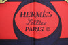 Authentic HERMES Carre 90 Scarf "Eperon d'or" Silk Navy Blue 0642J
