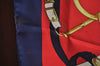 Authentic HERMES Carre 90 Scarf "Eperon d'or" Silk Navy Blue 0642J