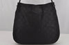 Authentic GUCCI Shoulder Hand Bag Purse GG Nylon Leather 0013166 Black 0642K