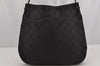 Authentic GUCCI Shoulder Hand Bag Purse GG Nylon Leather 0013166 Black 0642K