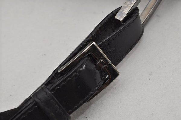 Authentic GUCCI Shoulder Hand Bag Purse GG Nylon Leather 0013166 Black 0642K