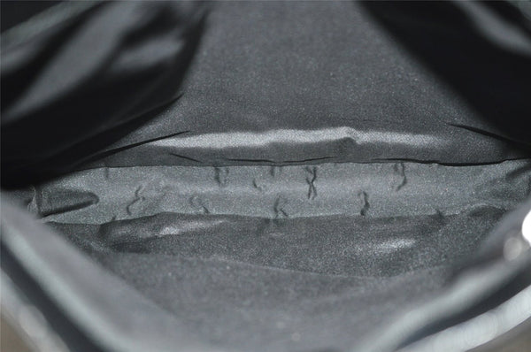 Authentic GUCCI Shoulder Hand Bag Purse GG Nylon Leather 0013166 Black 0642K