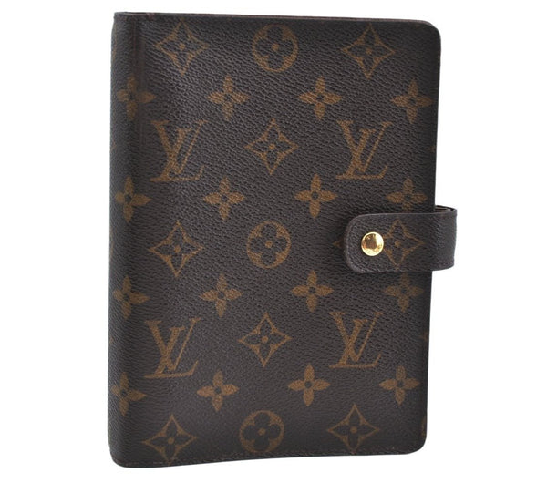 Authentic Louis Vuitton Monogram Agenda GM Notebook Cover R20106 LV 0643I