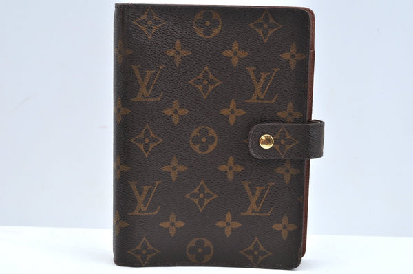 Authentic Louis Vuitton Monogram Agenda GM Notebook Cover R20106 LV 0643I