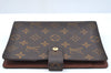 Authentic Louis Vuitton Monogram Agenda GM Notebook Cover R20106 LV 0643I