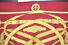 Authentic HERMES Carre 90 Scarf "CAVALCADOUR" Silk Bordeaux Red 0643J