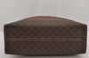 Authentic CELINE Macadam Blason Pattern Hand Bag Purse PVC Leather Brown 0644K