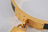 Authentic HERMES Kelly Cadena Bangle Bracelet Gold Black Box 0645K