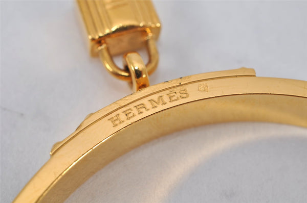 Authentic HERMES Kelly Cadena Bangle Bracelet Gold Black Box 0645K