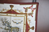Authentic HERMES Carre 90 Scarf "HARNAIS FRANCAIS" Silk Brown 0646J
