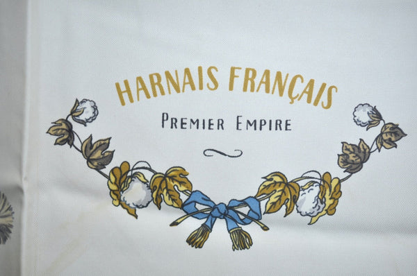 Authentic HERMES Carre 90 Scarf "HARNAIS FRANCAIS" Silk Brown 0646J