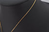 Authentic Christian Dior Gold Tone Chain Rhinestone Pendant Necklace CD 0647K