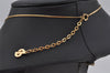 Authentic Christian Dior Gold Tone Chain Rhinestone Pendant Necklace CD 0647K