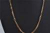 Authentic Christian Dior Gold Tone Chain Pendant Necklace CD 0648K